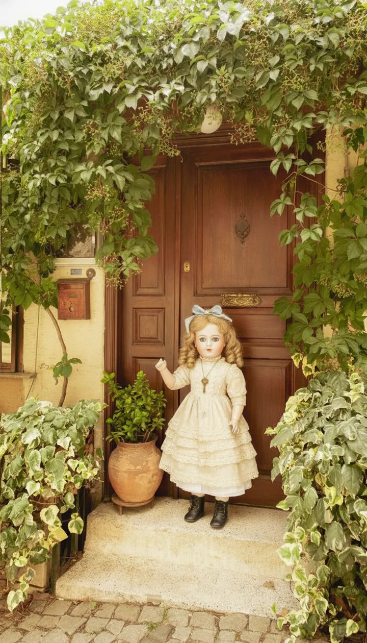 Prank photo sent with the text: babe did you leave a doll at my door??