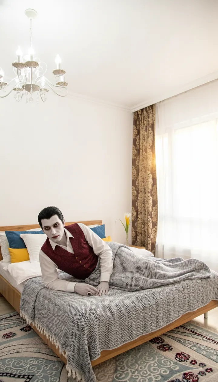 Prank photo sent with the text: he says he'll only stay the night